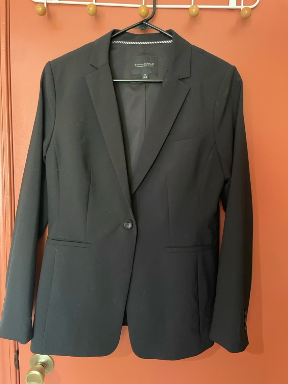 Banana Republic Black Women's Single-Button Tailored Blazer